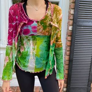 Jean Paul Gaultier tie-dye mesh set